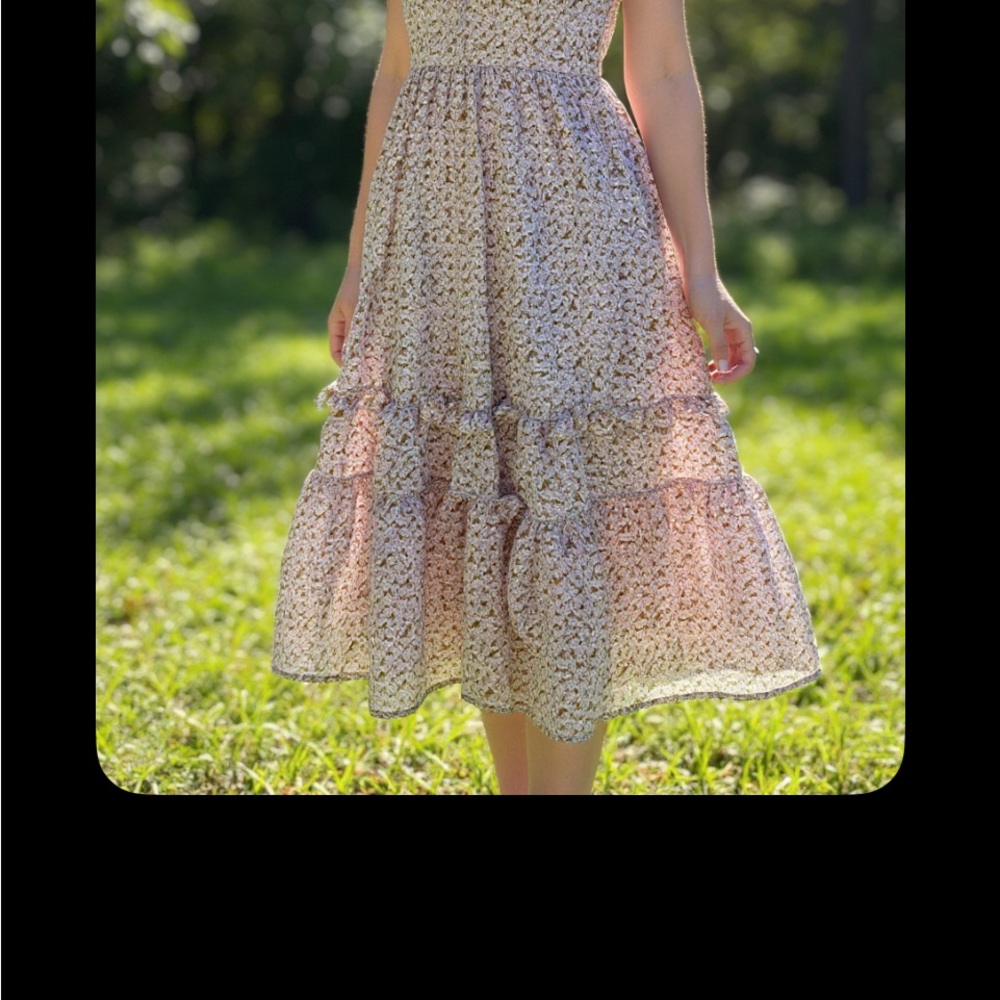 J. Crew Floral Print Dress - Cream and Pink
